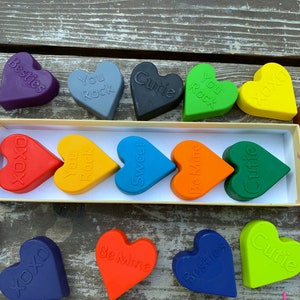 Conversation Heart Crayons Valentine's Day Gifts For Kids Valentines Day Class Favors Kids Valentine's Day Gifts Valentine's Gifts afbeelding 7