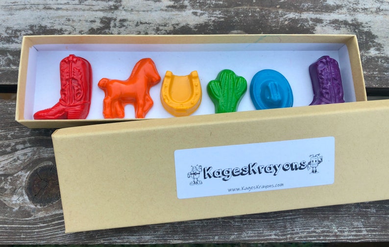 Cowboy Crayons Western Party Favors Gifts For Kids Cowboy Party Favors Stocking Stuffers Cowgirl Party Favors Kids Party Favor image 4