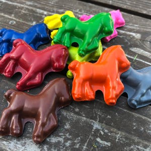 Horse Crayons set of 10 Horse Party Favors Horse Birthday Party Favors Horse Party Shaped Crayons Horses Crayons Horse Gifts image 2