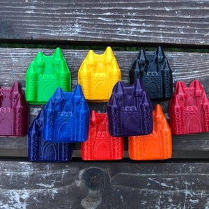 Castle Crayons 20 Castle Party Favors Princess Party Favors Kids Party Favors Class Party Favors Shaped Crayons Gifts For Kids image 4