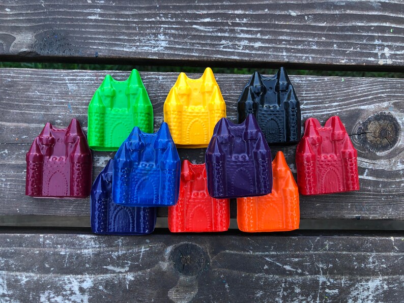 Castle Crayons 20 Castle Party Favors Princess Party Favors Kids Party Favors Class Party Favors Shaped Crayons Gifts For Kids image 4