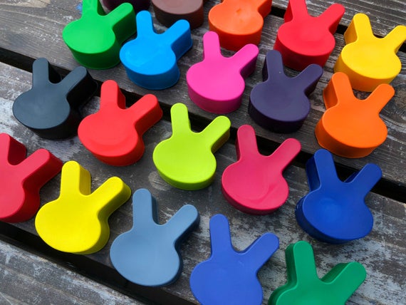 Easter Bunny Crayons - Kids Easter Party Favors - Class Party Favors - Easter Gifts For Kid - Kids Easter Gifts - Easter Basket Stuffers Il_570xn