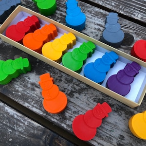 Snowman Christmas Crayons - Gifts For Kids - Unique Gifts For Kids - Kids Gifts - Kids Party Favor - Stocking Stuffers - Christmas Gifts