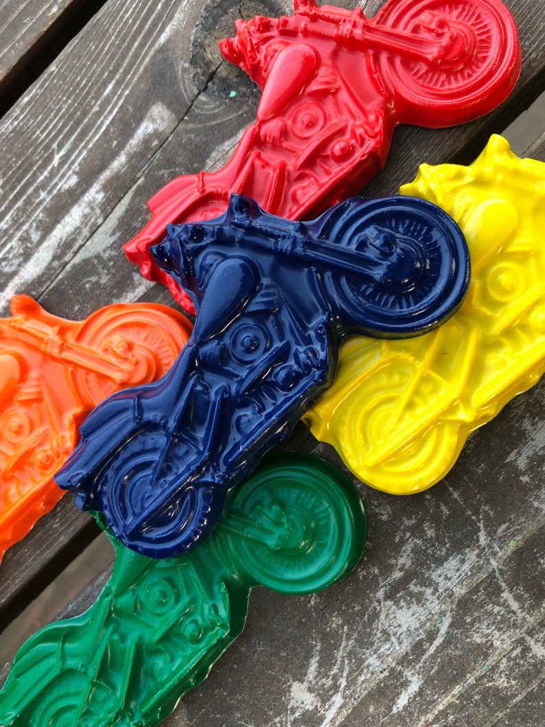Motorcycle Party Favors Bike Crayons Motorcycle Crayons set of 5 Bike Birthday Party Motorcycle Gifts Motorcycle Birthday Party