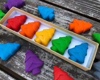 Christmas Tree Crayons - Gifts For Kids - Stocking Stuffers For Kids - Kids Gifts - Kids Party Favors - Stocking Stuffers - Christmas Gifts