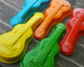 Guitar Crayons set of 24 - Guitar Music Crayons - Guitar Party Favors - Music Party Favors - Guitar Birthday - Guitar Favors - Music Crayons Il_170x135