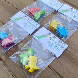 Dinosaur Party Favors Dinosaur Crayons Dinosaur Birthday Party Favors Kids Party Favors Dinosaur Party Favor Bags Class Favors image 6