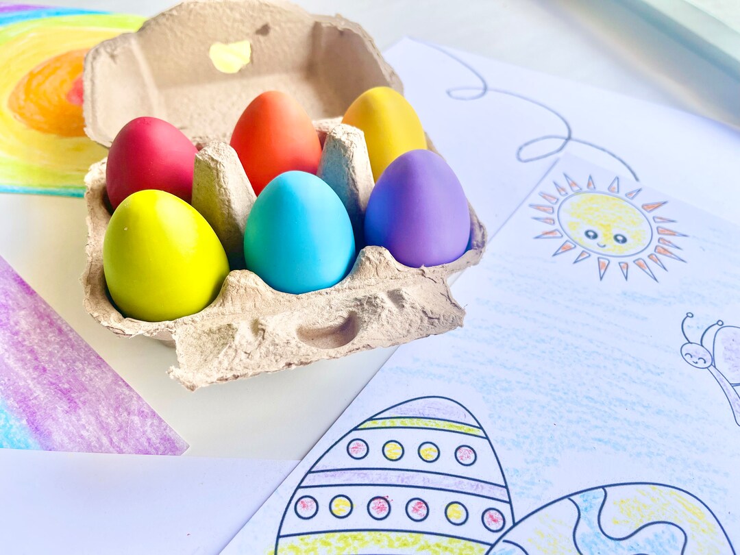 Easter Egg Crayons Easter Gifts for Kids Toddler Easter Basket Stuffers