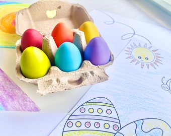 Easter Egg Crayons - Easter Gifts For Kids - Toddler Easter Basket Stuffers - Children’s Easter Gifts - Toddler Gifts - Easter Basket Filler
