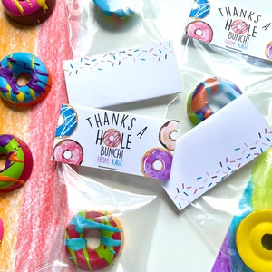 Donut Party Favors Donut Crayons Thanks A Hole Bunch Party Favors Personalized Kids Party Favors Donut Party Favor Bags Donuts image 3