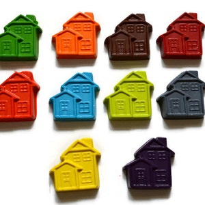 House Crayons set of 20 Home Crayons Home Party Favors Home Party House Party Kids Party Favors Kids Gifts House Gifts image 2