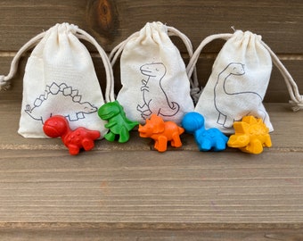 Dinosaur Crayons - Dinosaur Party Favors - Dinosaur Birthday Party Favors - Class Party Favors - Kids Party Favors Dinosaur Party Favor Bags