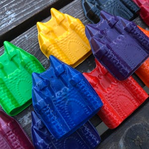Castle Crayons 20 Castle Party Favors Princess Party Favors Kids Party Favors Class Party Favors Shaped Crayons Gifts For Kids image 5