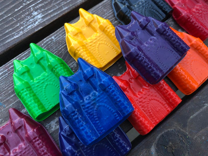 Castle Crayons 20 Castle Party Favors Princess Party Favors Kids Party Favors Class Party Favors Shaped Crayons Gifts For Kids image 5