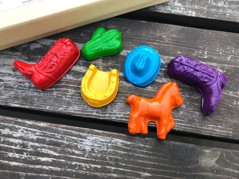 Cowboy Crayons Western Party Favors Gifts For Kids Cowboy Party Favors Stocking Stuffers Cowgirl Party Favors Kids Party Favor image 6