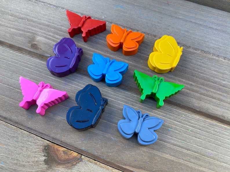 Butterfly Crayons 20 Butterfly Party Favors Stocking Stuffers Easter Kid Butterfly Birthday Party Gifts For Kids Kids Party Favors