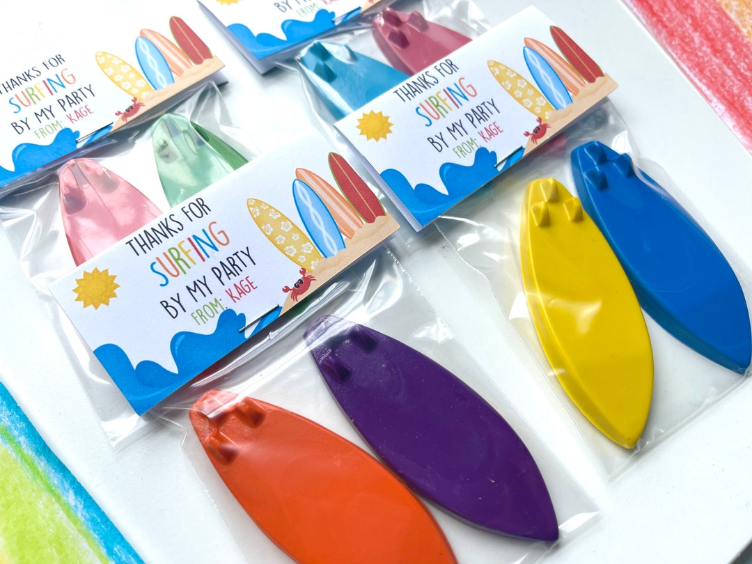 Surfboard Party Favors Surfboard Crayons Party Favors for Kids