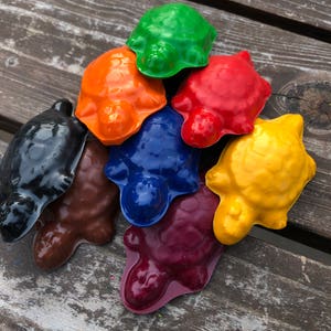 Turtle Crayons set of 40 Turtle Party Favors Turtle Crayons Turtle Party Turtle Birthday Party Favors Turtle Gift Crayons Kids image 5