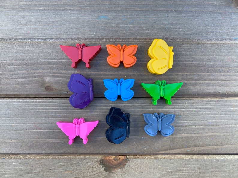 Butterfly Crayons 20 Butterfly Party Favors Stocking Stuffers Easter Kid Butterfly Birthday Party Gifts For Kids Kids Party Favors
