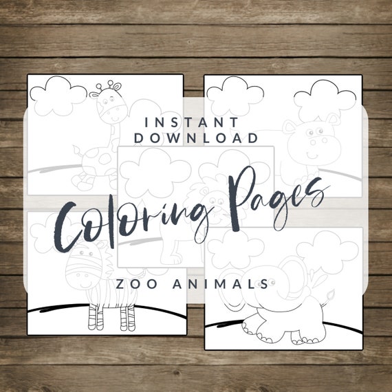 zoo animal coloring pages for kids printable