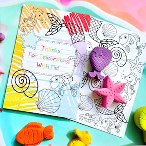 Under The Sea Mermaid Crayons - Mermaid Party Favors - Kids Birthday Party Favors - Personalized Kids Party Favors - Custom Party Supplies