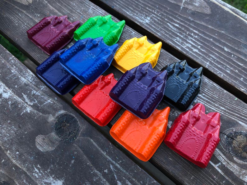 Castle Crayons 20 Castle Party Favors Princess Party Favors Kids Party Favors Class Party Favors Shaped Crayons Gifts For Kids image 3