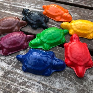 Turtle Crayons set of 40 Turtle Party Favors Turtle Crayons Turtle Party Turtle Birthday Party Favors Turtle Gift Crayons Kids image 1