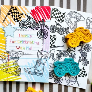 Lápis de cera para motocross - Lembrancinhas para festa de motocross - Lembrancinhas para festa de motocross para crianças - Lembrancinhas personalizadas para festa de criança - Lembrancinhas para festa de aniversário de motocross