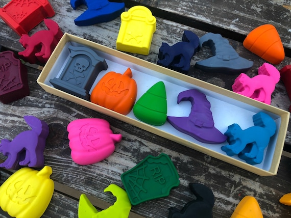 Halloween Spooky Crayons - Halloween Gifts For Kids - Boo Basket Fillers - Halloween Party Favors - Boo Basket Stuffers - Trick Or Treat Il_570xn