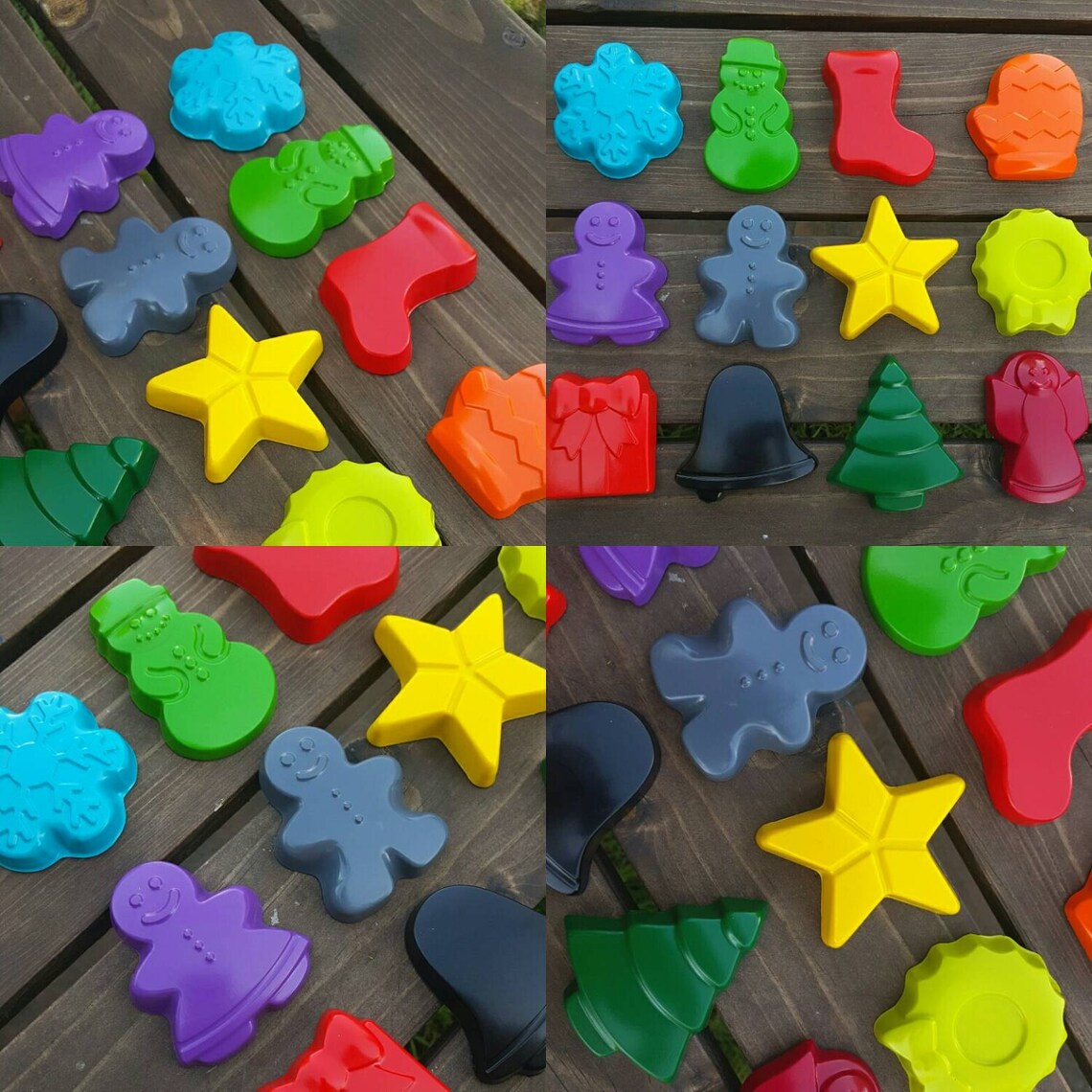 Christmas Crayons Set of 12 Christmas Crayons Stocking Etsy