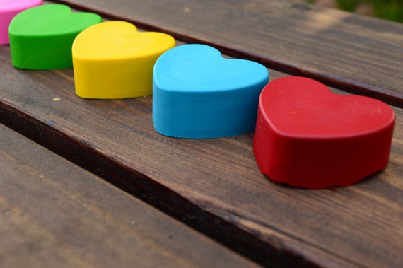 Heart Crayons Set of 40 - Valentines Day Crayons - Valentines Day Party Favors - Valentines Day Class Favors - Heart Favors - Valentine Gift Il_570xn