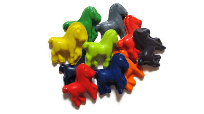 Horse Crayons set of 10 Horse Party Favors Horse Birthday Party Favors Horse Party Shaped Crayons Horses Crayons Horse Gifts image 6