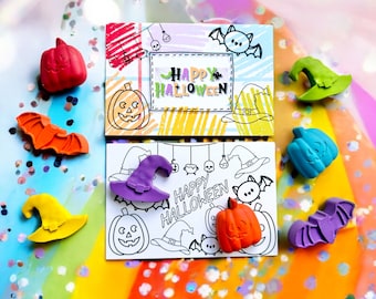 Halloween Party Favors - Halloween Crayons - Halloween Trick Or Treat Favors - Personalized Kids Party Favors - Halloween Classroom Gifts