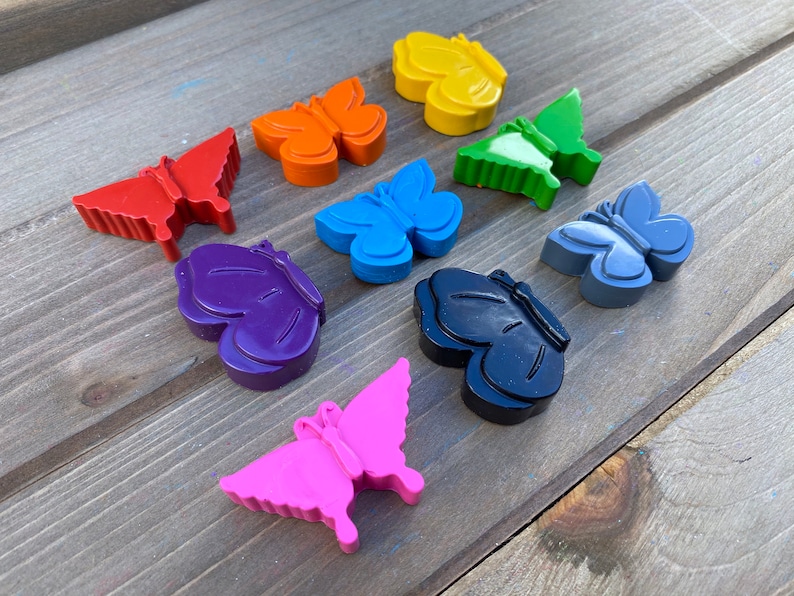 Butterfly Crayons 20 Butterfly Party Favors Stocking Stuffers Easter Kid Butterfly Birthday Party Gifts For Kids Kids Party Favors