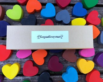 Heart Crayons - Kids Valentines Day Party Favors - Kids Gifts - Kids Valentines Day Gifts - Birthday Gift - Classroom Favors - Valentines