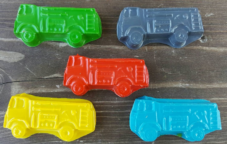 Fire Truck Birthday Party Favors Fireman Party Favors Classroom Favors Fire Truck Crayons 20 Fireman Party Fire Truck Party Favors