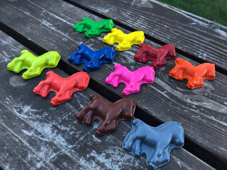 Horse Crayons set of 10 Horse Party Favors Horse Birthday Party Favors Horse Party Shaped Crayons Horses Crayons Horse Gifts image 1