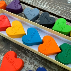 Conversation Heart Crayons Valentine's Day Gifts For Kids Valentines Day Class Favors Kids Valentine's Day Gifts Valentine's Gifts image 6