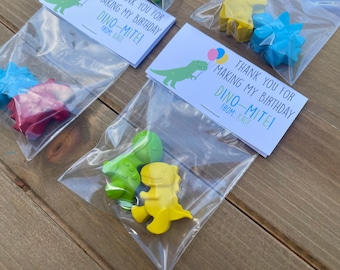 Dinosaur Party Favors - Dinosaur Crayons - Dinosaur Birthday Party Favors - Kids Party Favors - Dinosaur Party Favor Bags - Class Favors