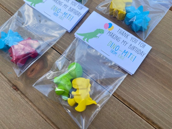 Dinosaur Party Favors Dinosaur Crayons Dinosaur Birthday Party Favors Kids Party  Favors Dinosaur Party Favor Bags Class Favors 