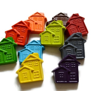 House Crayons set of 20 Home Crayons Home Party Favors Home Party House Party Kids Party Favors Kids Gifts House Gifts image 5