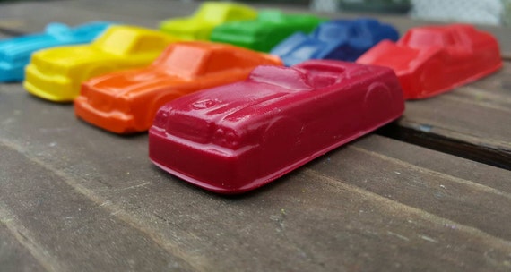 Toy Car Crayons set of 16 - Car Party Favors - Cars Party - Classroom Favors - Kids Party Favors - Vehicle Crayons - Vehicle Party Favors Il_570xn