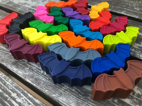 Halloween Bat crayons set of 10 - Halloween Party Favors - Halloween Treats - Kids Halloween - Bat Crayons - Kids Gifts - Gifts For Kids Il_570xn