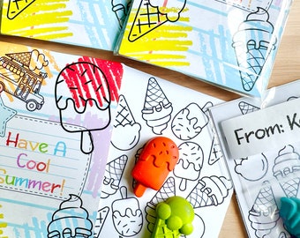 End Of The Year Party Favors - Ice Cream Crayons - Summer Break Favors - Class Gifts - Personalized Last Day Of School Gifts - Student Gifts