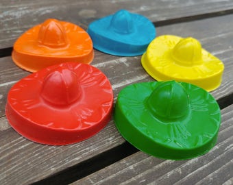 Sombrero Hat Crayons ensemble de 10 - Sombrero Party Favors - Sombrero Birthday Party Favors - Cadeaux pour les enfants - Fiesta Party - Cinco De Mayo