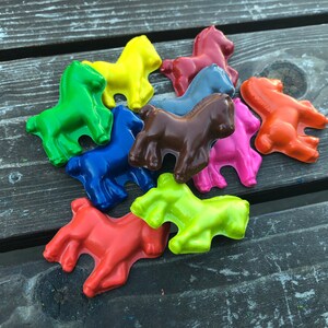 Horse Crayons set of 10 Horse Party Favors Horse Birthday Party Favors Horse Party Shaped Crayons Horses Crayons Horse Gifts image 5