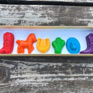 Cowboy Crayons Western Party Favors Gifts For Kids Cowboy Party Favors Stocking Stuffers Cowgirl Party Favors Kids Party Favor image 2