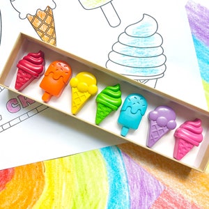 Crayons de crème glacée Cotillons de crème glacée Cadeaux pour les enfants Bas de Noël Panier de Pâques Cadeaux de la Saint-Valentin pour les enfants image 1