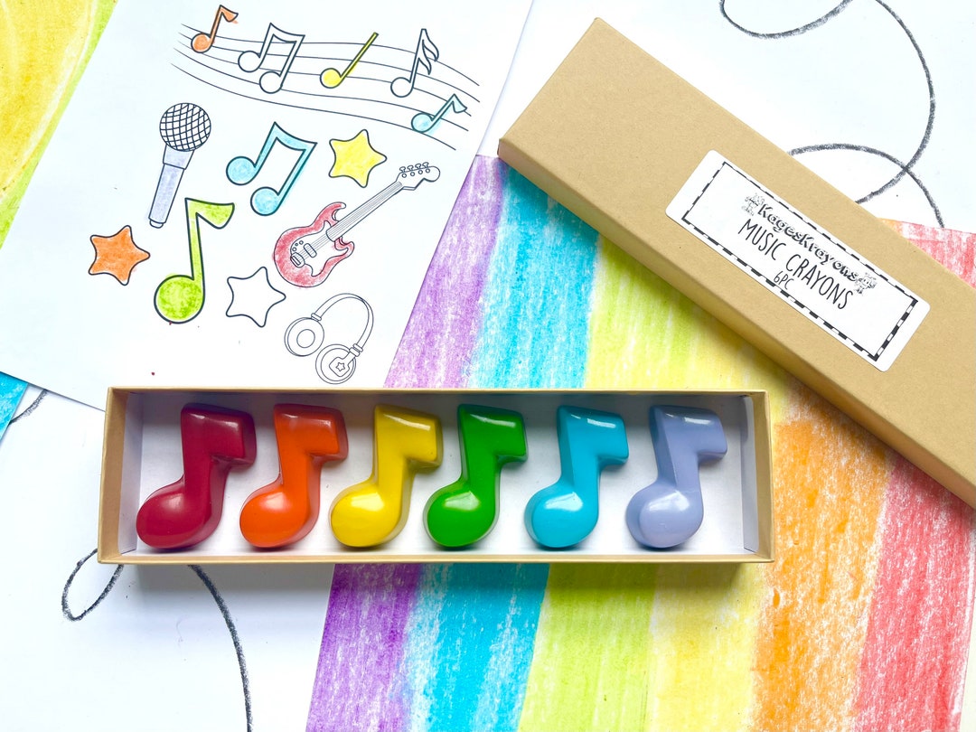 Music Crayons Music Party Favors Kids Gifts Kids Stocking Stuffers Kids