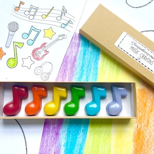 Music Crayons - Music Party Favors - Kids Gifts - Kids Stocking Stuffers - Kids Birthday Gifts - Easter Basket Stuffers - Kids Party Favors